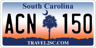 SC license plate ACN150