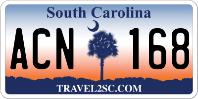 SC license plate ACN168