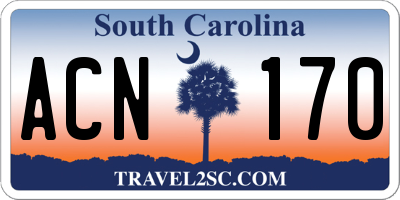 SC license plate ACN170