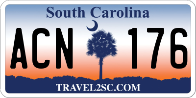 SC license plate ACN176