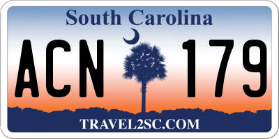 SC license plate ACN179