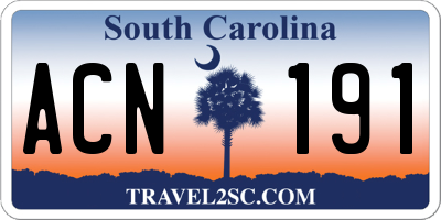 SC license plate ACN191