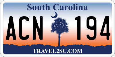 SC license plate ACN194