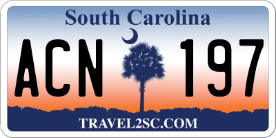 SC license plate ACN197