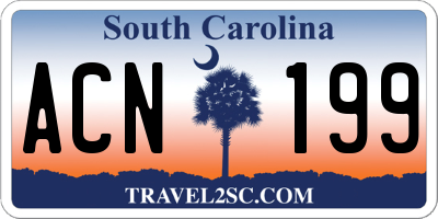 SC license plate ACN199
