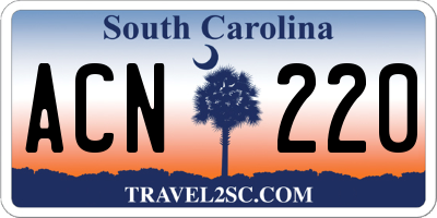 SC license plate ACN220