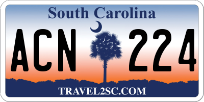 SC license plate ACN224