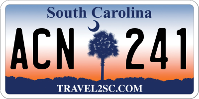 SC license plate ACN241