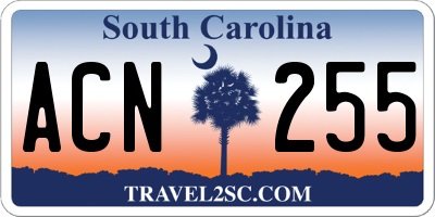 SC license plate ACN255