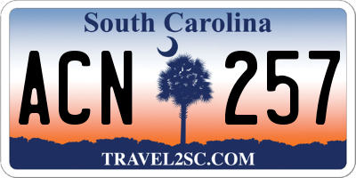 SC license plate ACN257