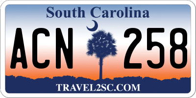 SC license plate ACN258