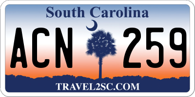 SC license plate ACN259