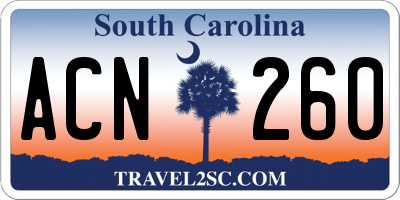 SC license plate ACN260