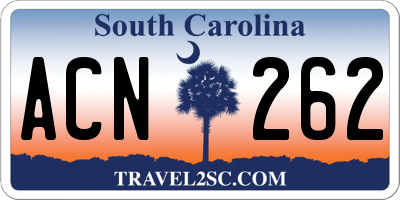 SC license plate ACN262