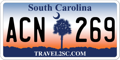 SC license plate ACN269