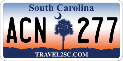 SC license plate ACN277