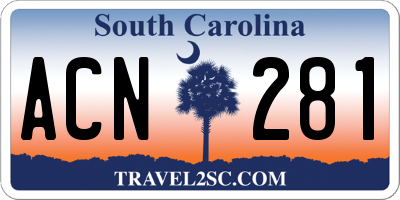 SC license plate ACN281