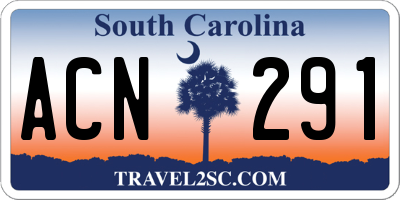 SC license plate ACN291