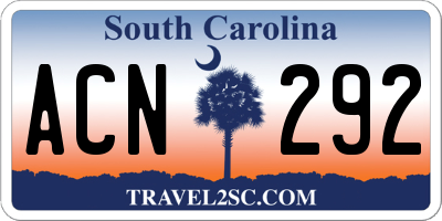 SC license plate ACN292