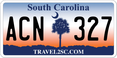 SC license plate ACN327