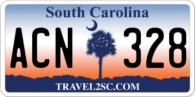 SC license plate ACN328