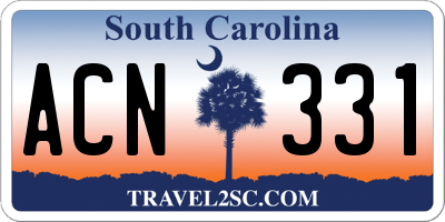 SC license plate ACN331
