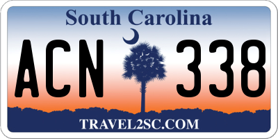 SC license plate ACN338