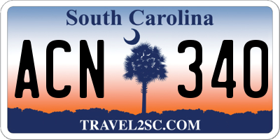 SC license plate ACN340