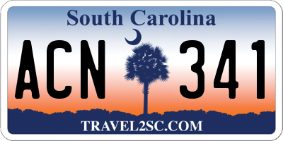 SC license plate ACN341