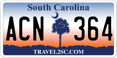 SC license plate ACN364