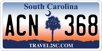 SC license plate ACN368