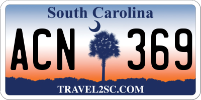 SC license plate ACN369