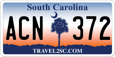 SC license plate ACN372
