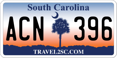 SC license plate ACN396