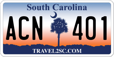 SC license plate ACN401