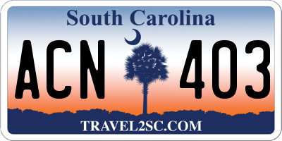 SC license plate ACN403