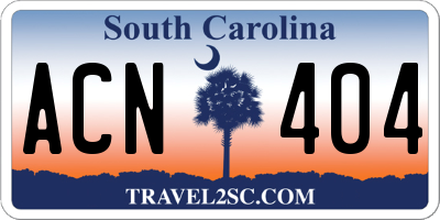 SC license plate ACN404
