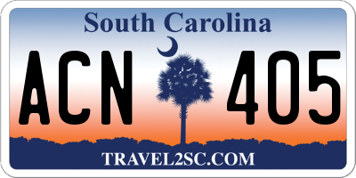 SC license plate ACN405