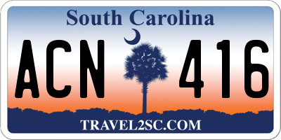 SC license plate ACN416