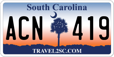 SC license plate ACN419