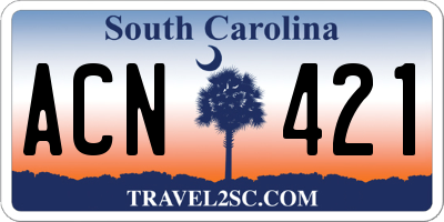 SC license plate ACN421