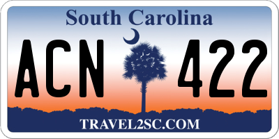 SC license plate ACN422