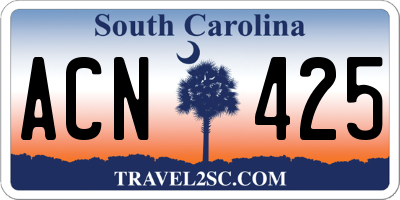 SC license plate ACN425