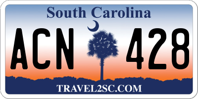 SC license plate ACN428