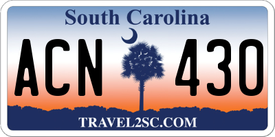 SC license plate ACN430