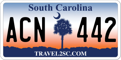 SC license plate ACN442