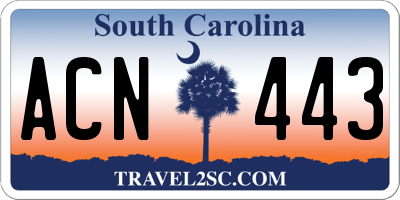 SC license plate ACN443