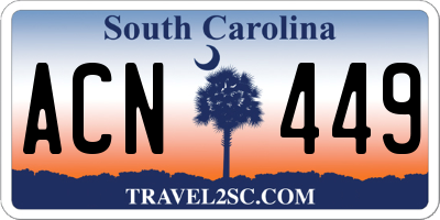 SC license plate ACN449