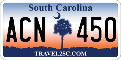 SC license plate ACN450