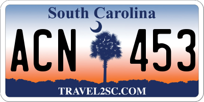 SC license plate ACN453